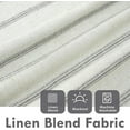 thumbnail image 2 of DriftAway Farmhouse Linen Blend Blackout Curtains for Bedroom Double Layers Striped Printed Linen Curtains Thermal Insulated Rod Pocket Back Tab Treatment for Living Room 2 Panels W52 x L102 Grey, 2 of 5