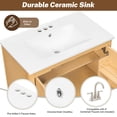 thumbnail image 6 of GDF Studio 30" Modern Bathroom Vanity with Sink, Soft-Close Doors & Drawer, Solid Wood Frame, Oak, 6 of 16