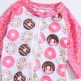 thumbnail image 3 of Emy Dola Baby-Girls Long Sleeve Zipper One Piece Swimsuit Floral Mermaid Rash Guard Swimwear UPF 50+ Infant Bathing Suit, 3 of 6