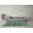 thumbnail image 3 of Ahgly Company Indoor Rectangle Persian Turquoise Blue Traditional Area Rugs, 2' x 5', 3 of 4