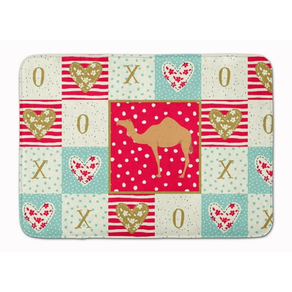 Carolines Treasures CK5244RUG Arabian Camel Dromedary Love Machine Washable Memory Foam Mat Red 19 X 27" multicolor