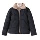 thumbnail image 1 of Herrnalise - Cárdigan extragrande de manga larga de murciélago para mujer, tejido gofre, chaqueta con botones de color liso, color negro, XXL, 1 of 7