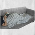 thumbnail image 6 of Lab Soft Flannel Fleece Throw Blanket, Doodle Drawing Style College Study Chemical Illustration, Cozy Plush for Indoor and Outdoor Use, 70" x 90", Petrol Blue and White, by Ambesonne, 6 of 6