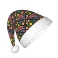 thumbnail image 2 of Naloa Mexican Folk Art Floral Santa Hat for Kids Baby Christmas Hats,Girls Boys Toddler Plush Xmas Holiday Hat,Luxury Santa Claus Hat, 2 of 6