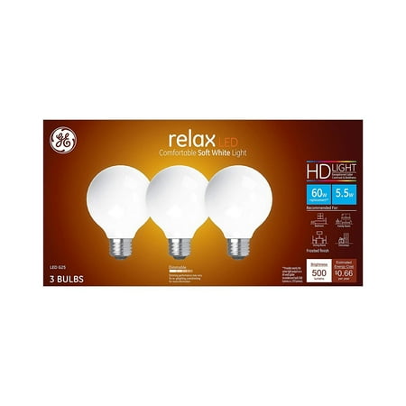 

GE 43316 Relax HD Decorative LED Bulbs 5.5 Watt Each
