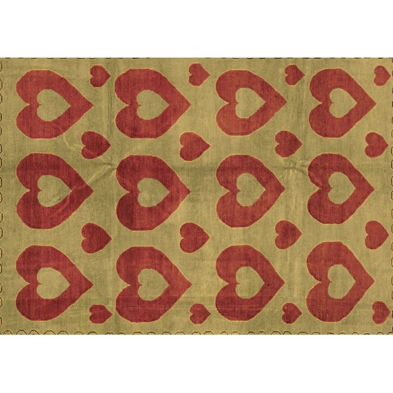 Ahgly Company Indoor Rectangle Abstract Brown Modern Area Rugs, 7' x 10'