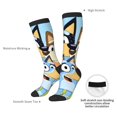 thumbnail image 4 of Masiiu Bluey Print Adult Crew socks, Comfortable Novelty Colorful Patterned, Breathable, Stylish Colorblock for Men Women, 4 of 6