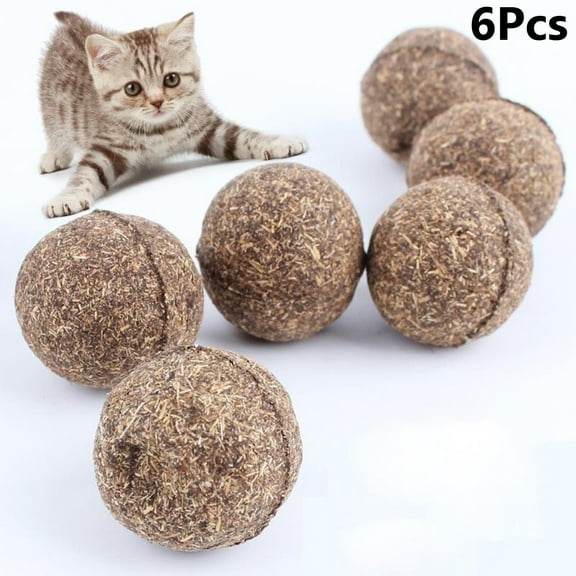Meidiya 6Pcs Catnip Ball Toys,Catnip Toys for Indoor Cats,All Natural Catnip for Cats Cat Toys Interactive Ball Cat Kicker Toy Catnip Toys for Cat Chewing & Playing