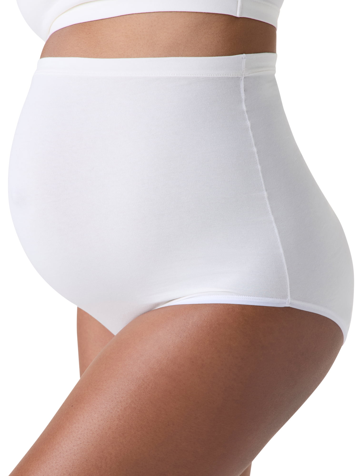 Ingrid & Isabel For Every Belly Women's Maternity Cotton Jersey High Waisted Brief Panties, 3-Pack, Sizes XS-4XL