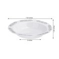 thumbnail image 4 of BalsaCircle 10 Pieces 12 oz White Plastic Bowls Silver Trim Disposable Event Tableware, 4 of 6