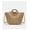 Brown, variant on Large Paper Straw Shell Beach Tote Bag, Handheld Crossbody Purse, Off White Brown
