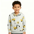 thumbnail image 2 of CM-Kid Toddler Boys Sweatshirts Pullover Truck Cotton Hoodie with Pocket Casual Long Sleeve Tops 3t, 2 of 8