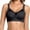 Black, variant on Women’s Seamless Lace Backless Bra Push Up Lift Fixed Cup Vest Style Wireless Bra Brazier for Women