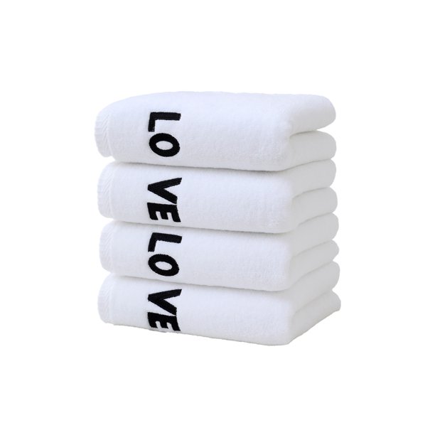 Toallas para Baño Set de Toallas de Baño, Algodón Grueso Blando Absorbente Set de Toallas, 4 Toallas de Regalo para Lavar la Cara Del Hogar Set de Toallas de Baño