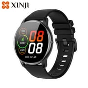 Newest Global Version Xinji C2 Smart Watch 1.3’’Hd Amoled Screen Bt5.0 3Tm Waterproof Sleep/Heart Rate/Blood Oxygen Monitor 15Sport Modes Message Compatible With Android Ios Perfect Gif