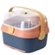 thumbnail image 1 of Caja de almacenamiento para taza de lactancia para recién nacidos con gran capacidad para la alimentación del bebé, rejilla de secado portátil para biberones de color azul, 1 of 5