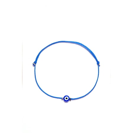 NAZ COLLECTION - Handmade Adjustable Evil Eye Jewelry - Royal Blue String Blue Evil Eye Bracelet - Kabbalah Protection - Spiritual Bracelet - Luck Amulet for Women, Men, Girls, Boys, Family & Friends