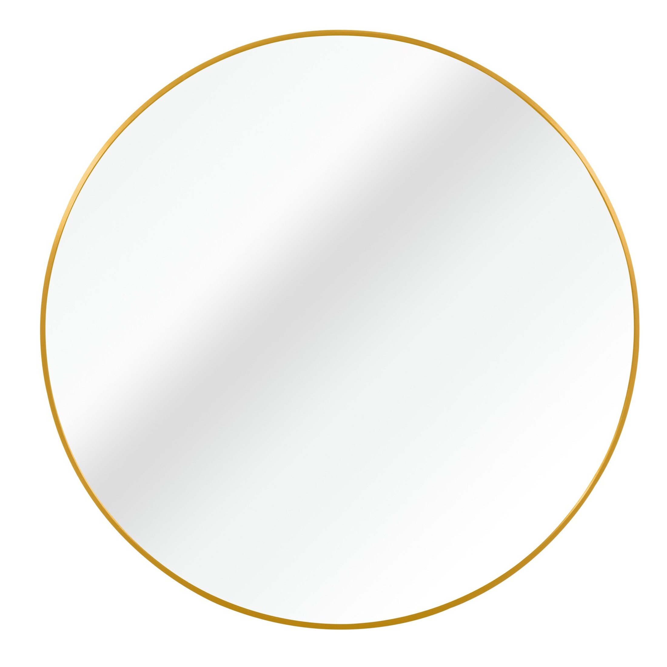 Noble House 42" Round Metal Wall Mirror, Vanity Mirror for Bathroom, Bedroom & Living Room, Gold