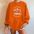 thumbnail image 4 of Pompotops Pull Sweatshirt Oversize en Molleton à Manches Longues Imprimé L'action de Grâce Women, 4 of 9