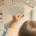 thumbnail image 2 of Handmade Flexible 3-Pack Reusable Stencils Drafting Tool - Perfect for Notebooks, Diaries & Creative Crafting - PET Material, Durable & Portable, 2 of 8