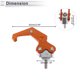 thumbnail image 4 of Gancho colgante para motocicleta, forma de garra, soporte para casco y equipaje para scooters y bicicletas, naranja, longitud 62mm, 4 of 7