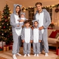 thumbnail image 2 of Fgnfyis Matching Family Pajamas Cat Ears Hooded Long Sleeve Soft Warm One Piece Pajamas Jumpsuit Sleepwear, 2 of 6