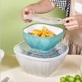 thumbnail image 4 of LCXmlly Change Wallet Stackable Meal Prep Salad Bowl Square Plastic Bowl with Lid Spacesaving Kitchen Supply, 4 of 6