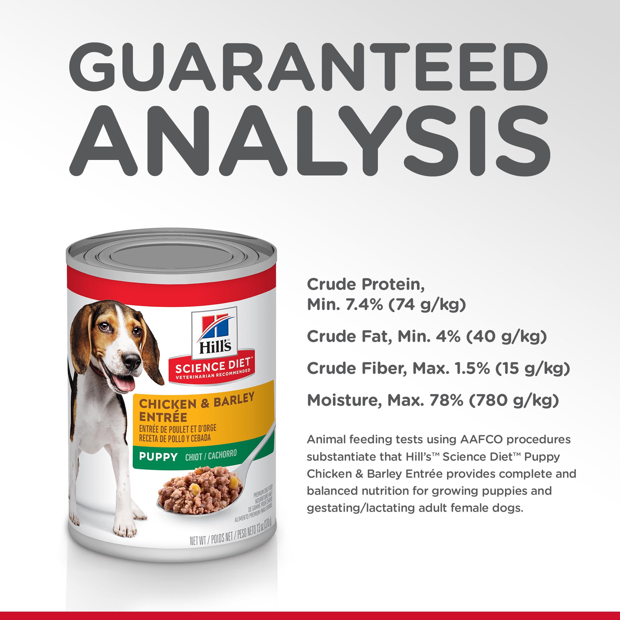Hill's Science Diet Puppy Canned Dog Food, Chicken & Barley Entrée, 13 oz, 12 Pack wet dog food