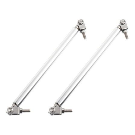 unbranded 2 Pcs Decor Car Surround Rod Universal Car Splitter 23X1.5CM Silver