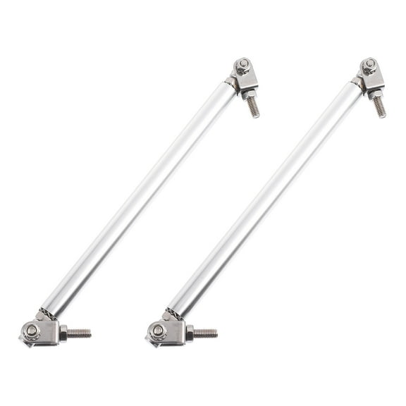 unbranded 2 Pcs Decor Car Surround Rod Universal Car Splitter 23X1.5CM Silver