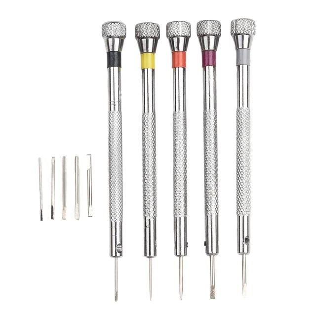 Watch Screwdriver 5Pcs Jewelry Precision Screwdriver Repair Tool Set Steel Material For Special Repairing Tool Set Spare Blades