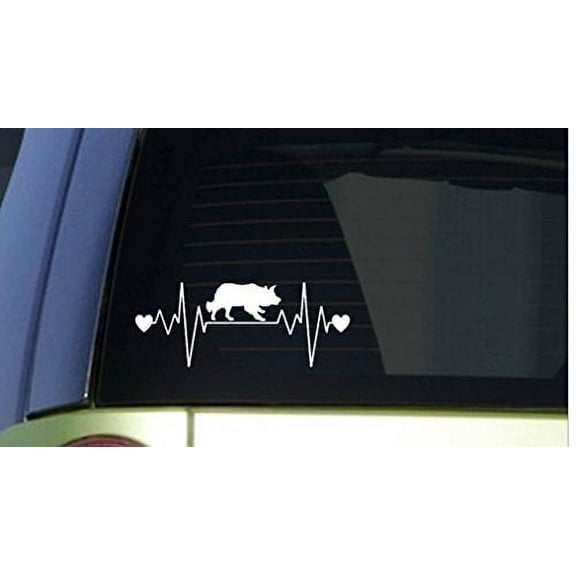 Border Collie heartbeat lifeline *I181* 8" wide Sticker decal