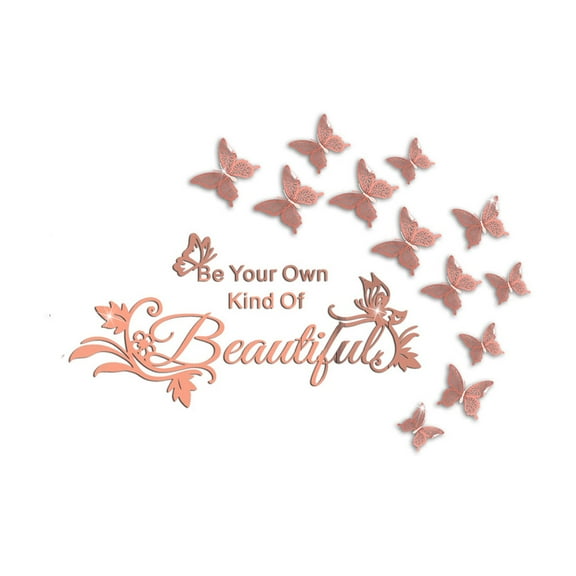 Vikakiooze Home Decor , Acrylic Hollow Butterfly DIY Mirror Wall Sticker Home Decoration