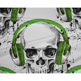 thumbnail image 4 of oneOone Polyester Lycra Green Fabric Skull Sewing Material Print Fabric By The Yard 56 Inch Wide, 4 of 4