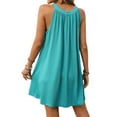 thumbnail image 3 of Huowey Women Swimwear Spring/Summer Solid Color Round Neck Sleeveless Loose Dress Brazilian Beachwear Honeymoon Cruise Trendy Wear, 3 of 9