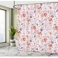 thumbnail image 4 of Ambesonne Floral Shower Curtain, Shabby Blooms Nature Print, 69"Wx84"L, Salmon Ivory, 4 of 4
