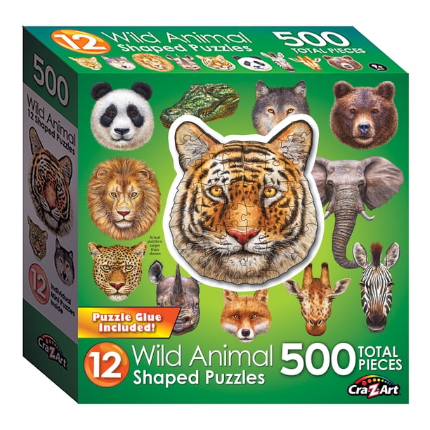 Cra-Z-Art Multi-Shaped 500 Piece Jigsaw Puzzle - Wild Cra-Z-Art Multi-Shaped 500 Piece Jigsaw Puzzle - Wild