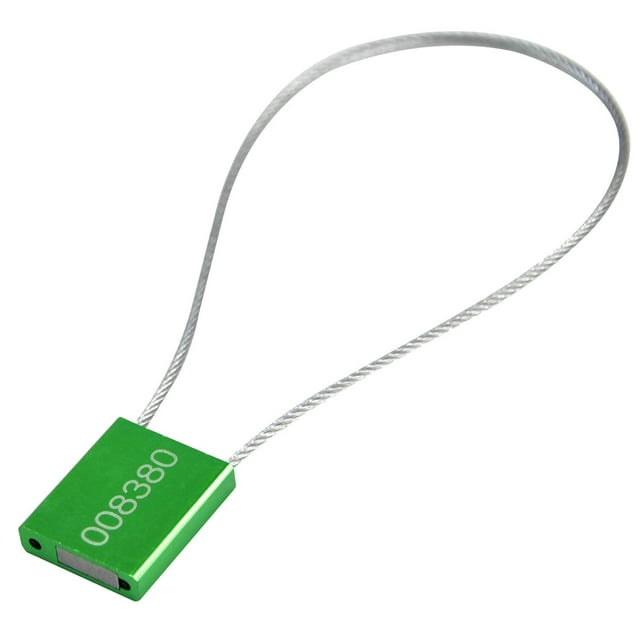 Tamper Evident Pull Tite Security Cable Seals Alumium Alloy Shipping Container Tags ISO 17712 Standard (Pack of 100, Green)
