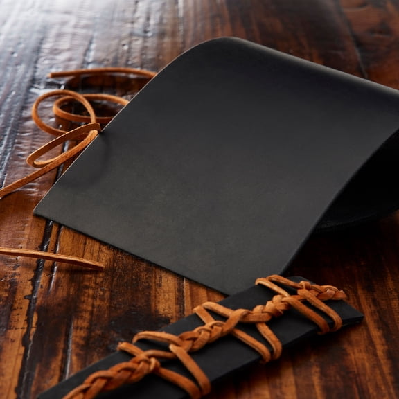6 Pack: Black Leather Trim Piece by ArtMinds - 8.5" x 11"