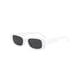 thumbnail image 2 of Guardurnaity Gafas de sol unisex lisas multicolores Gafas de sol Decoración de mano Gafas de mujer Gafas clásicas modernas a juego Lentes Blanco y gris, 2 of 6