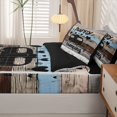 thumbnail image 4 of catabedysis Happy Camping Print Zipper Full Size Comforter Sets with Fitted Sheet and 2 Pillowcases,Rustic Adventure Theme Zipper Bedding Set For Boys,Multicolor,Black Reversible,4-Piece, 4 of 7