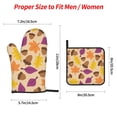 thumbnail image 2 of Cauagu Acorn Autumn Fall Leaf Leaves Print Oven Mitts and Pot Holders 4 pcs Set,Extra Thicken Long Kitchen Oven Glove Potholders BBQ Gloves-Oven Mitts and Pot Holders(11 Inch), 2 of 6