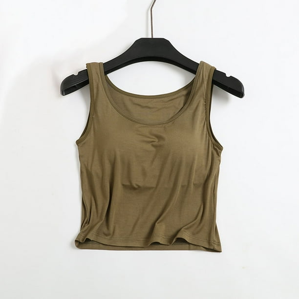 Camisola de manga corta para mujer con almohadilla para el pecho, sin aros de acero, ropa interior para yoga, pijamas deportivos, pijamas para mujer
