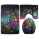 thumbnail image 1 of Juego de Alfombras de Baño ABPHQTO Arte Brillante de las Burbujas 3 Piezas, 1 of 2
