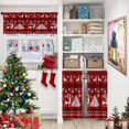 thumbnail image 2 of Christmas Tree Deer Kitchen Curtains with Valance and Tier Sets 36 Inch, 3 Pieces Red Snow Snowflake Rod Pocket Drapes Window Treatment Curtains for Kitchen Over Sink Bed Room Decor, 2 of 6