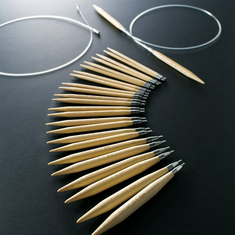 Clover Takumi Bamboo Interchangeable Circular Knitting Needles, Size 7/4.5mm