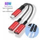 thumbnail image 2 of En 1 USB C tipo C a doble USB tipo C adaptador de audio divisor de conector para auriculares, 2 of 6