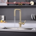 thumbnail image 3 of SUMERAIN Brushed Gold Kitchen Faucet with Sprayer, Stainless Steel Pull Down Kitchen Sink Faucet Lead Free, 3 of 12