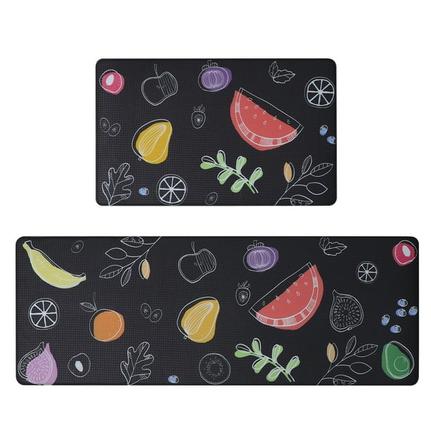 MEBRUDY Kitchen Mat Set of 2, Colorful Kitchen Mats for Floor