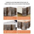 thumbnail image 6 of Brown Wrap Around Bed Skirts for Queen Bed 18" Drop,Bed Skirt with Adjustable Elastic Belt Dust Ruffle Bed Valance for Bedroom Hotel Retro Oil Painting Modern Abstract Art Aesthetics Bed Frame Cover, 6 of 7